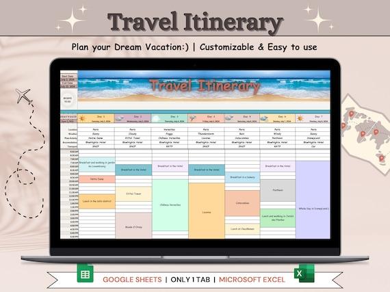Tips for Customizing Your Excel Itinerary to Maximize Efficiency and Reduce Stress