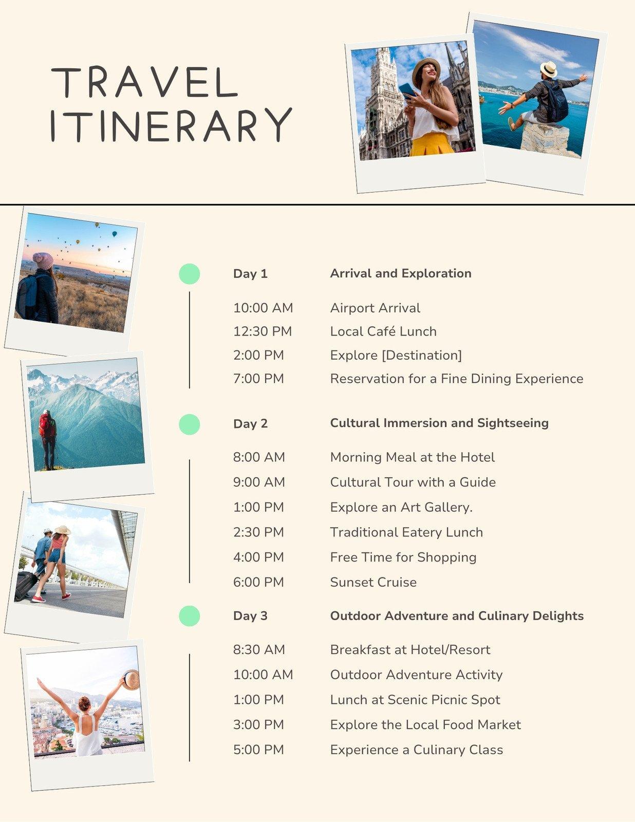 Detailed Travel Itinerary and Budget planning made easy