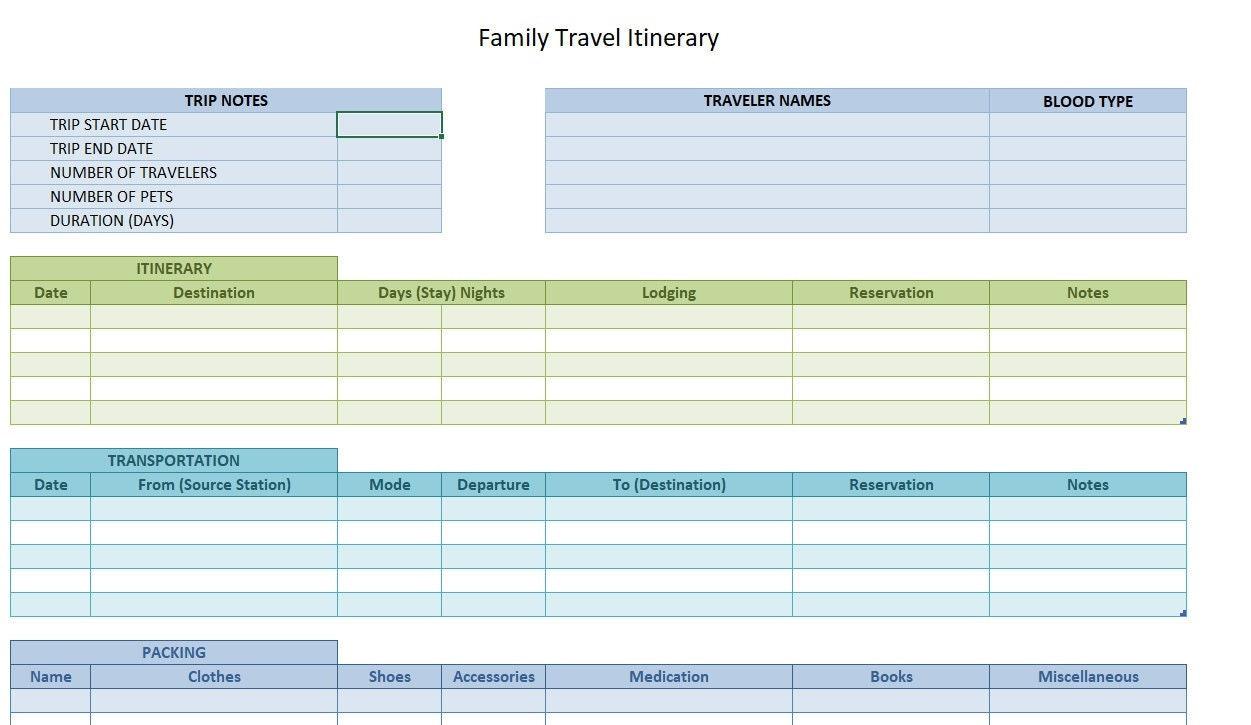 How to Make a Travel Itinerary Excel – Simple Steps