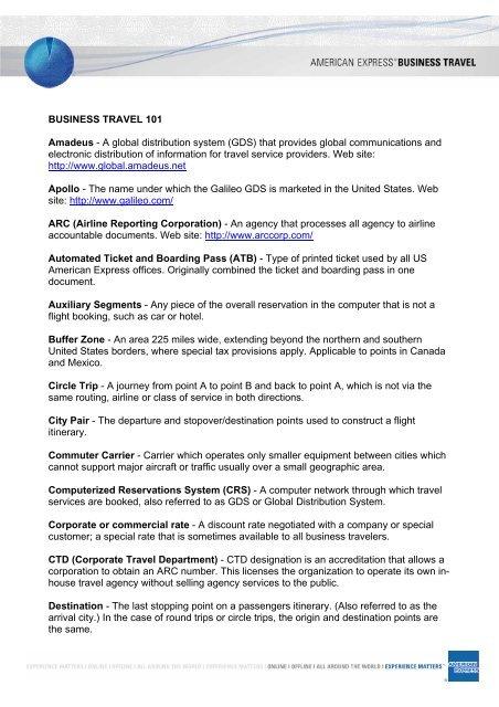 Understanding the Key Components of Your American Express Business Travel Itinerary